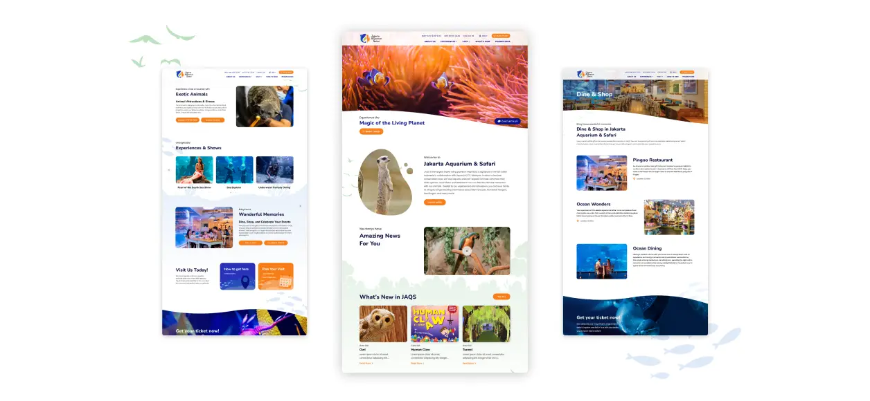 Jakarta Aquarium & Safari Website