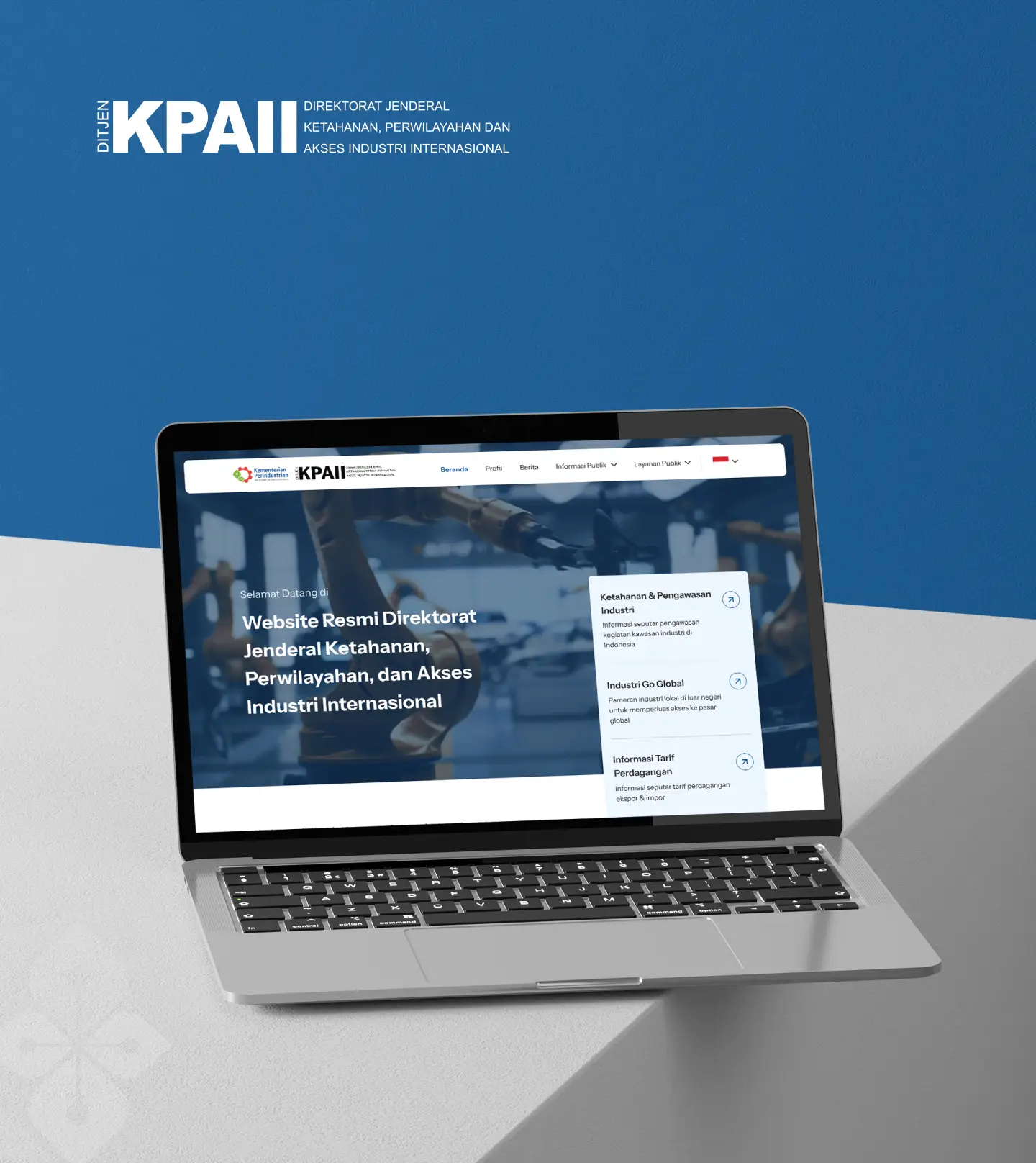 KPAII Website for Indonesia Ministry of Industry