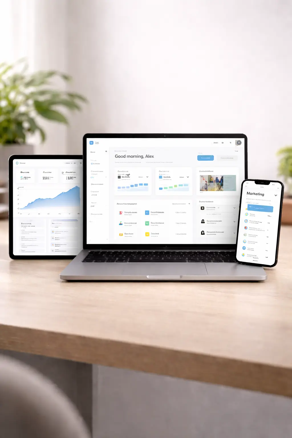 AI-powered dashboard interface built by Dihardja Software